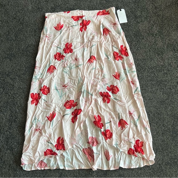 leith floral printed faux wrap skirt - Picture 6 of 9